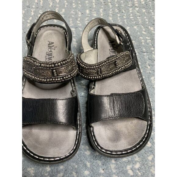 Alegria Size 36 US 6-6.5 VERONA 834 Antique Pewter Adjustable Sandal - Picture 2 of 5